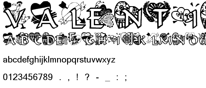 VALENTINEHEARTS font