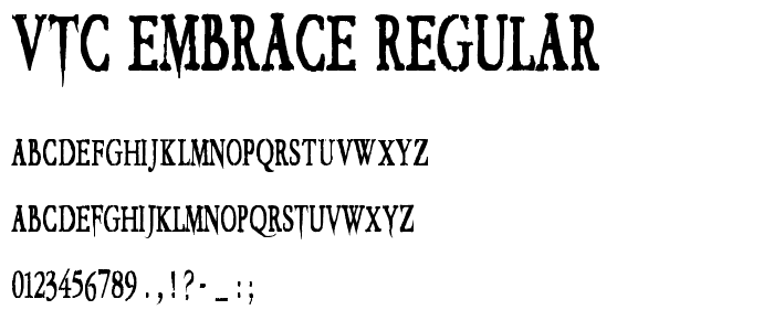 VTC Embrace Regular font