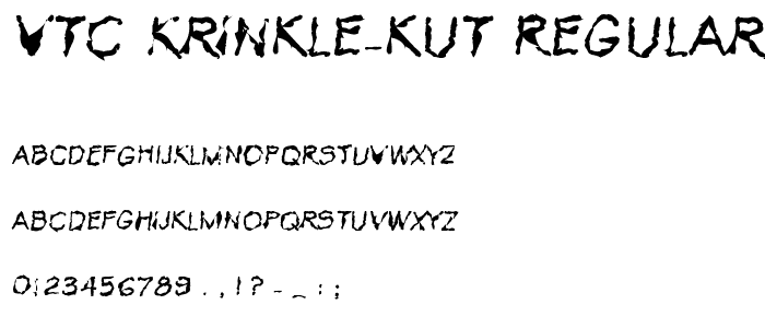 VTC Krinkle-Kut Regular font