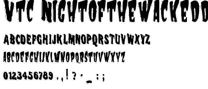 VTC NightOfTheWackedDead font