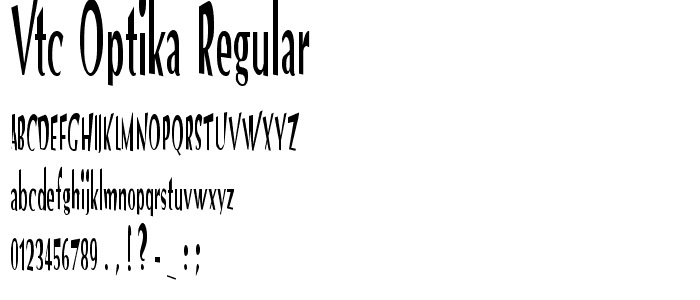 VTC Optika Regular font