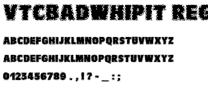 VTCBadWhipit Regular font