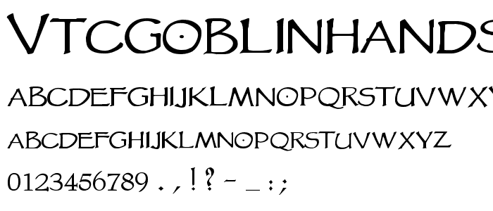 VTCGoblinHandSC font