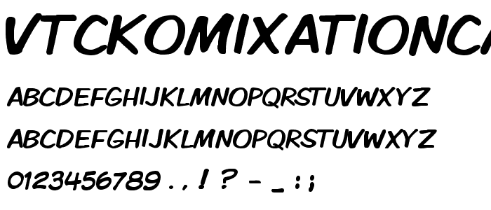 VTCKomixationCaps font