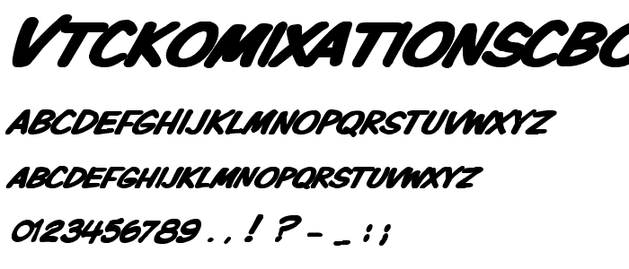 VTCKomixationSCBoldItalic font