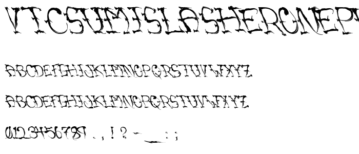 VTCSumiSlasherOnePunchDrunk font