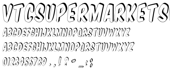 VTCSuperMarketSuperSale3D font