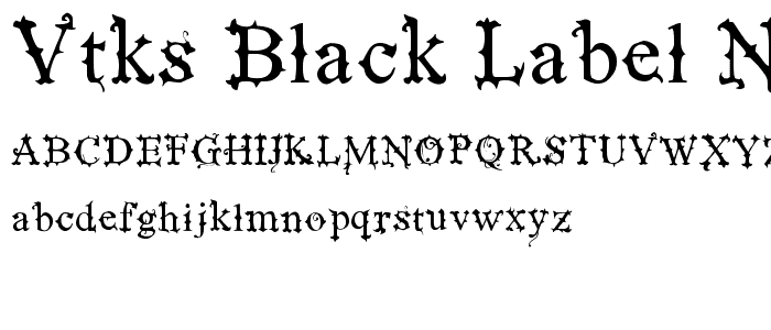 VTKS Black Label Normal font