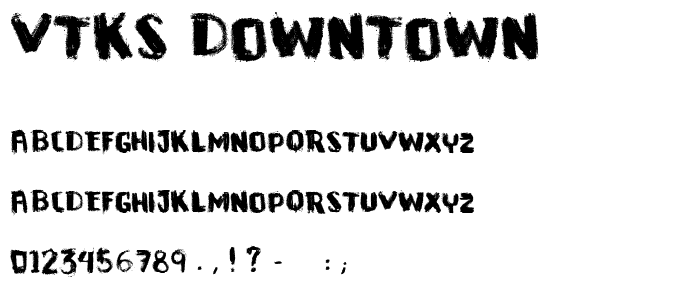 VTKS DOWNTOWN font