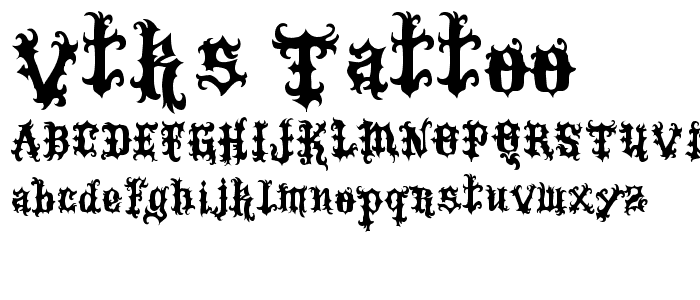 VTKS Tattoo font