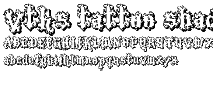 VTKS Tattoo Shadow font