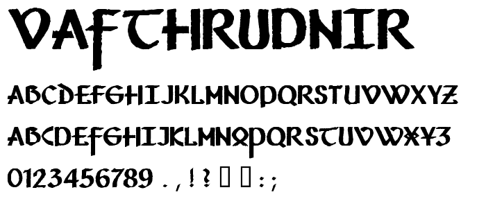 Vafthrudnir font