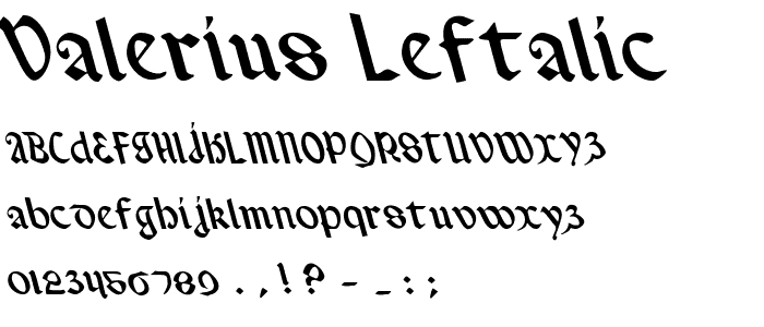 Valerius Leftalic font