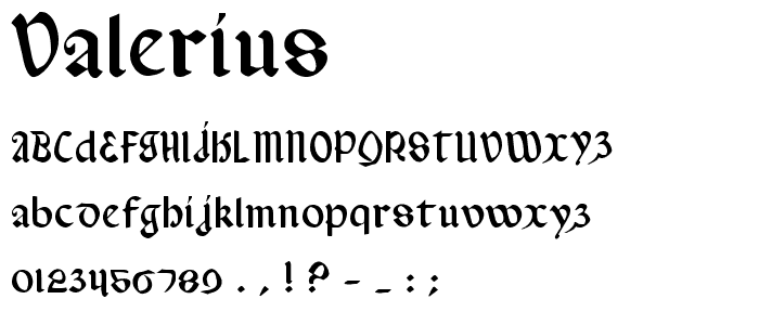 Valerius font