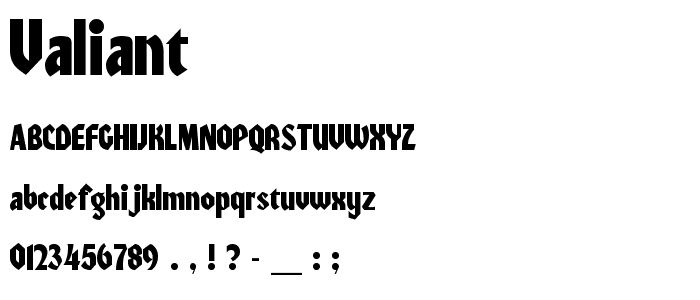 Valiant font