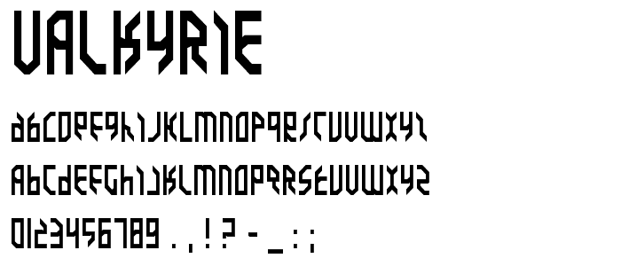 Valkyrie font