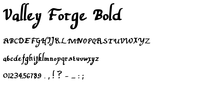 Valley Forge Bold font