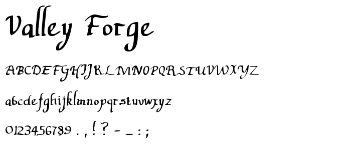 Valley Forge font