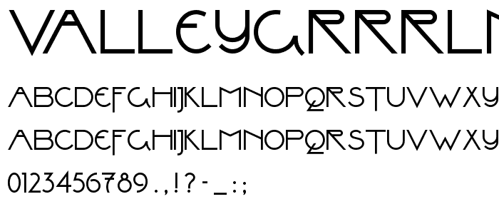 ValleyGrrrlNF font