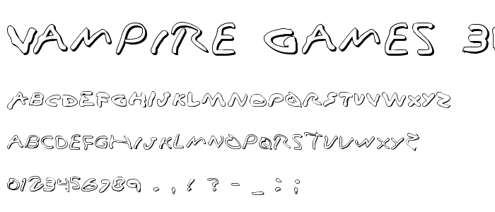 Vampire Games 3D font