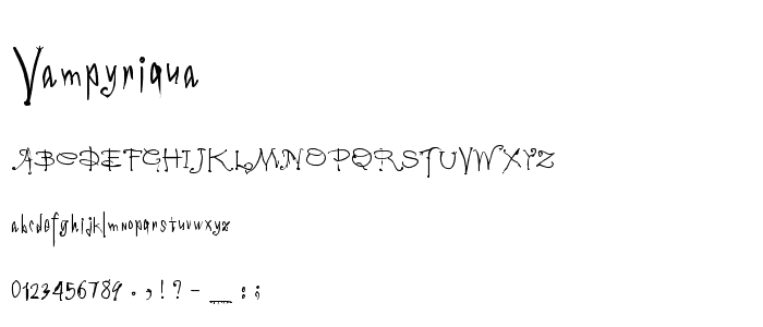 Vampyriqua font