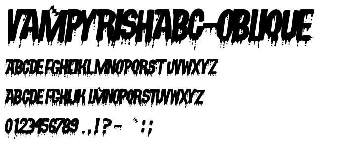 VampyrishABC-Oblique font