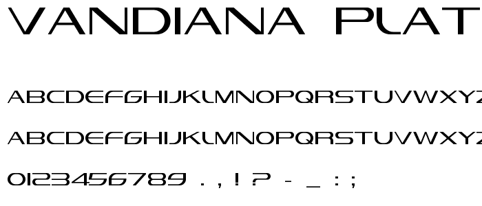 Vandiana Platin Lite font