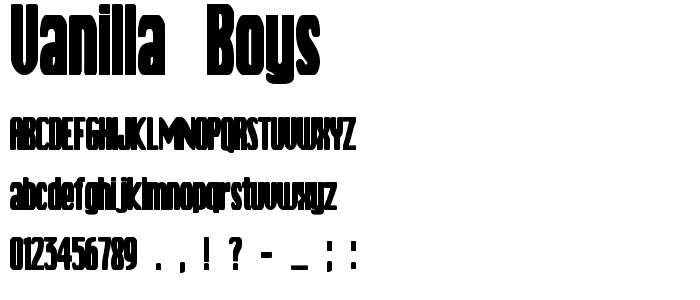 Vanilla Boys font