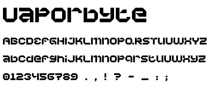 Vaporbyte font