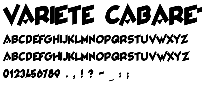 Variete Cabaret font