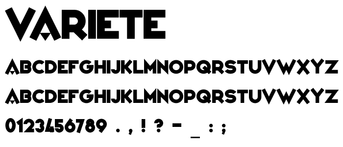 Variete font