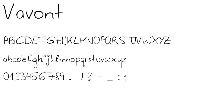 Vavont font