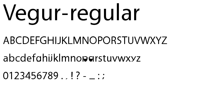 Vegur-Regular font