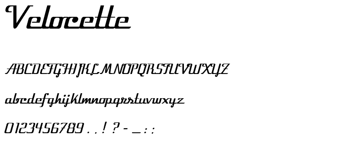 Velocette font