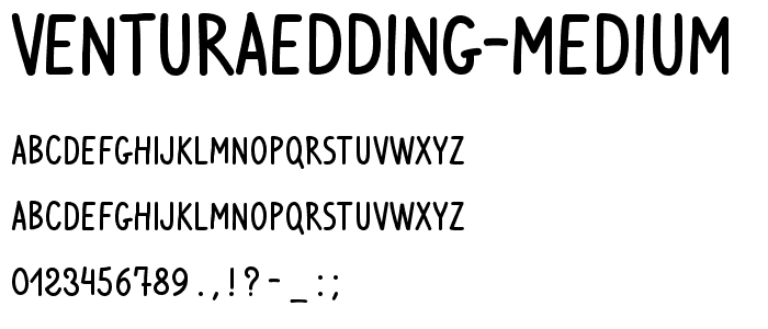 VenturaEdding-Medium font