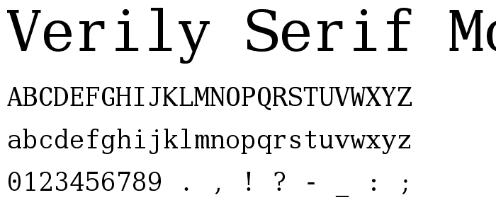 Verily Serif Mono font