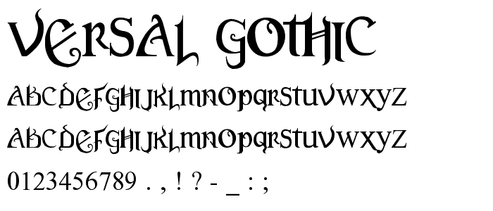 Versal Gothic font