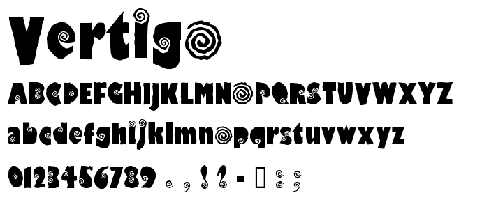 Vertigo font