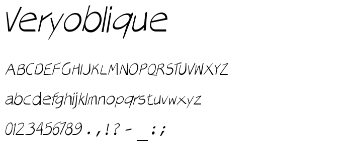 VeryOblique font