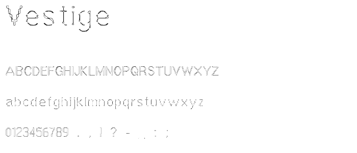 Vestige font