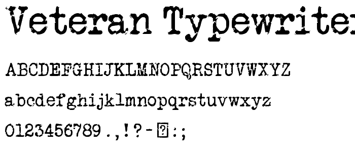 Veteran Typewriter font