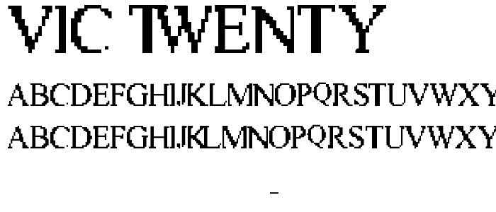 Vic Twenty font