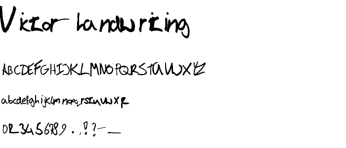 Victor Handwriting font