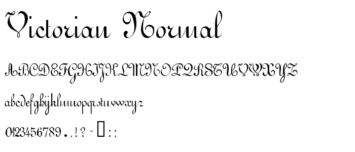 Victorian  Normal font