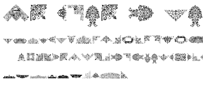 Victorian Free Ornaments font