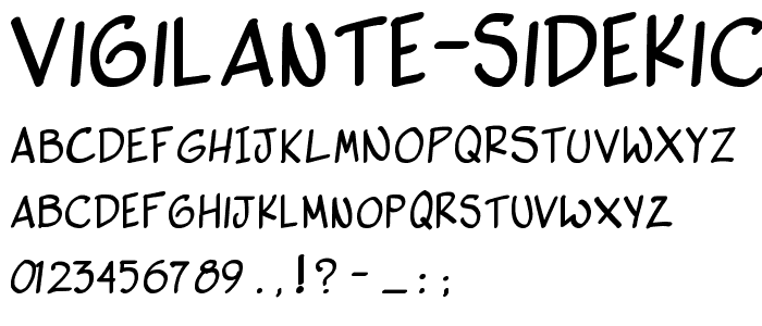 Vigilante Sidekick Bold font