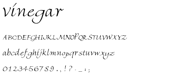 Vinegar font