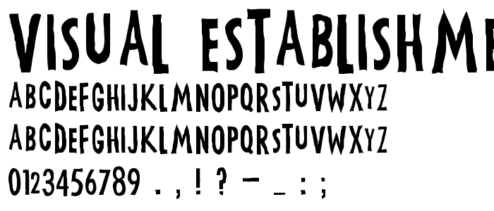 Visual Establishment font