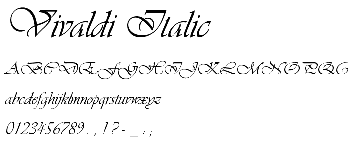 Vivaldi Italic font