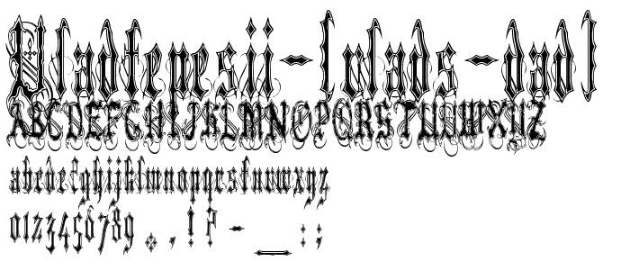 VladTepesII (Vlads Dad) font